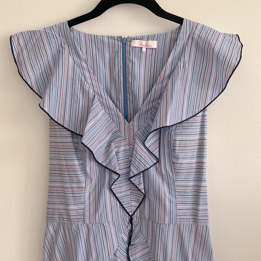 Excellent condition, Parker, ruffle sleeve dress, Sz. 8 - Picture 3 of 14